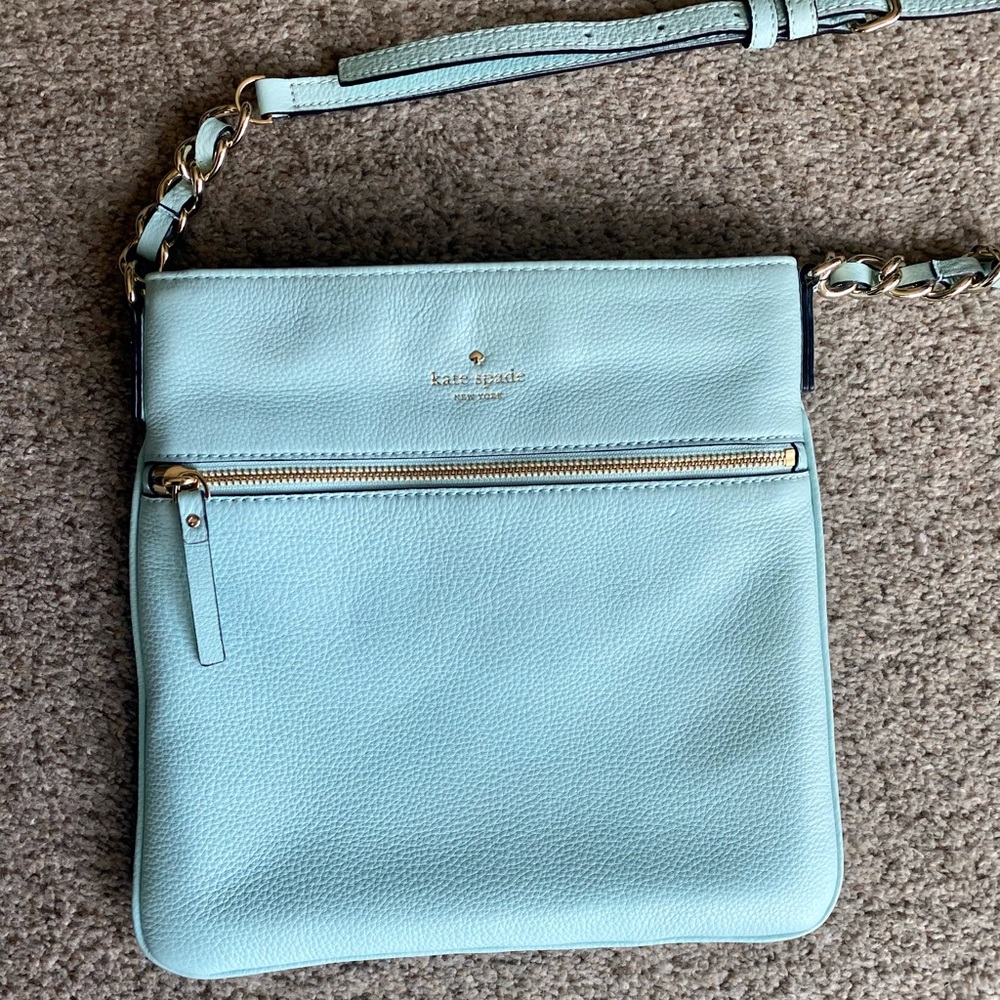Kate Spade Light Blue Jackson Top Zip Crossbody